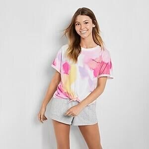 Champion Women's Tie-Dye T-Shirt Multicolor Size Small Casual Crew‎ Neck